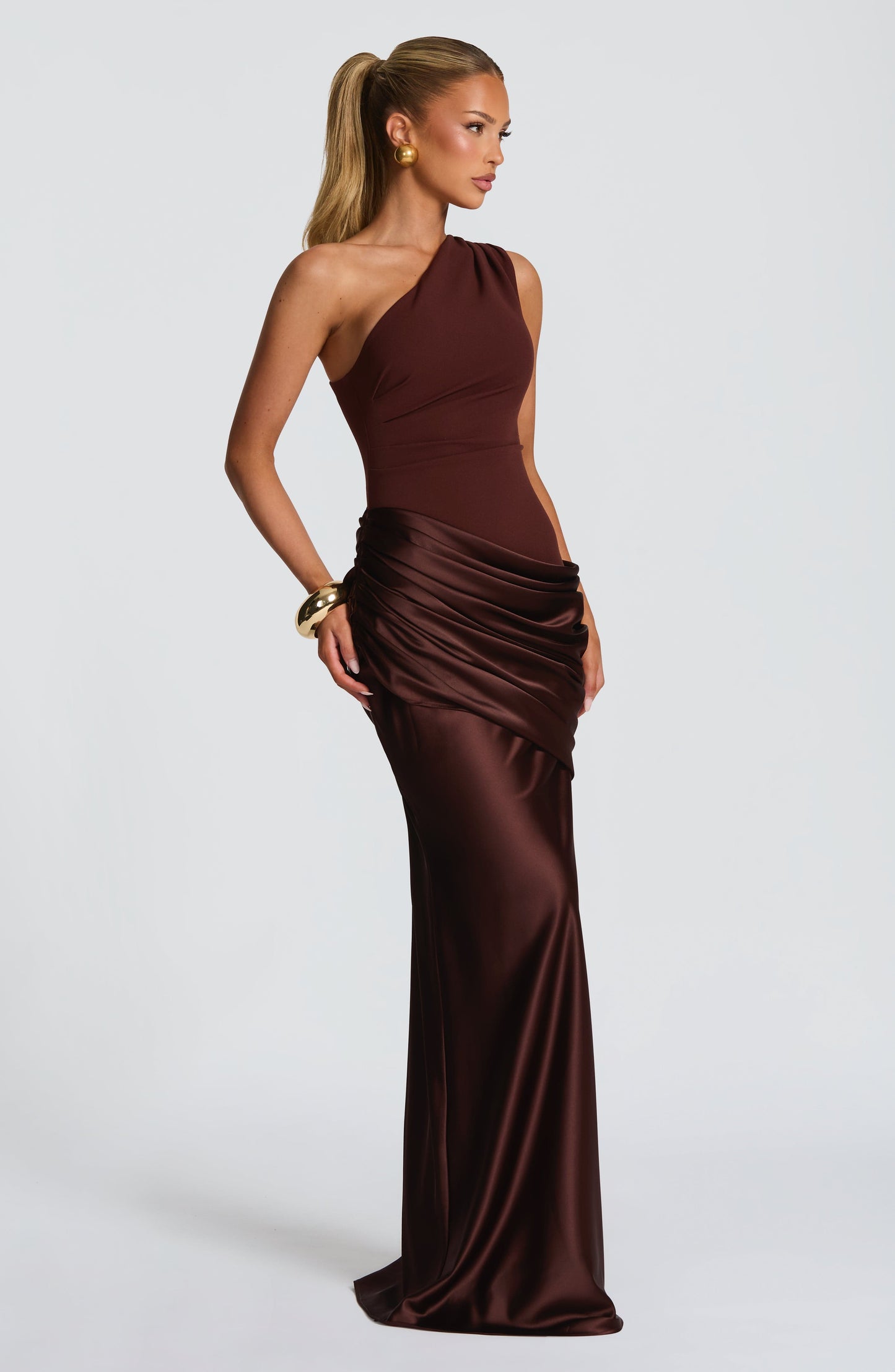 Luella Maxi Elbise - Mürdüm Kahve