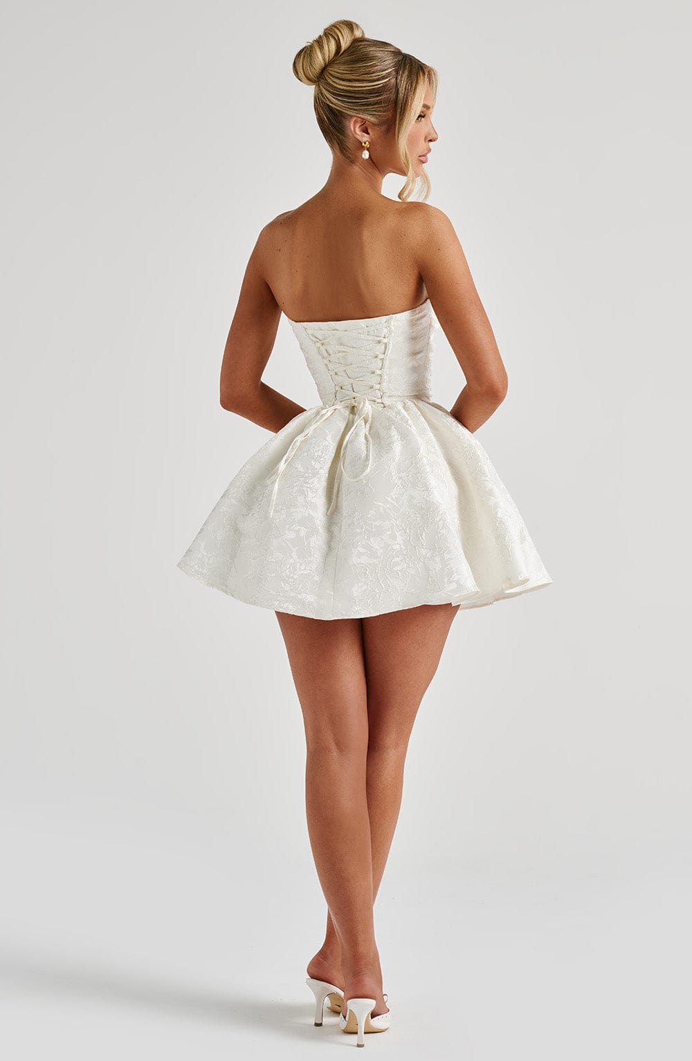Salome Mini Elbise – Fildişi