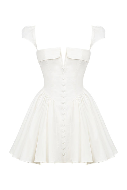 Florence Kuplu Poplin Mini Elbise