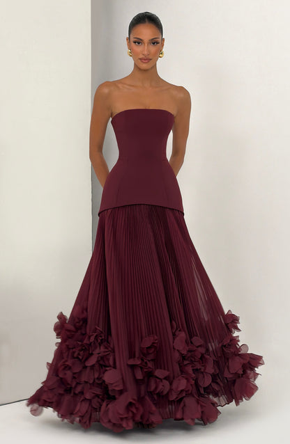 Seraphina Abiye Maxi Elbise – Vişne Çürüğü
