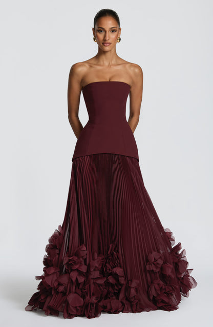 Seraphina Abiye Maxi Elbise – Vişne Çürüğü