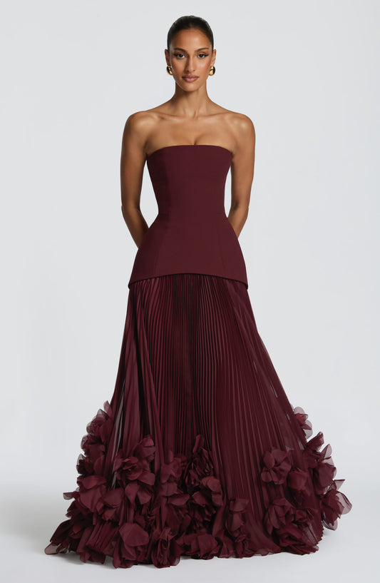 Seraphina Abiye Maxi Elbise – Vişne Çürüğü