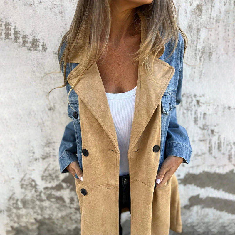 Corarity™ - Two-Tone Denim Trench