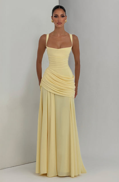 Sura Maxi Elbise – Limon Sarısı