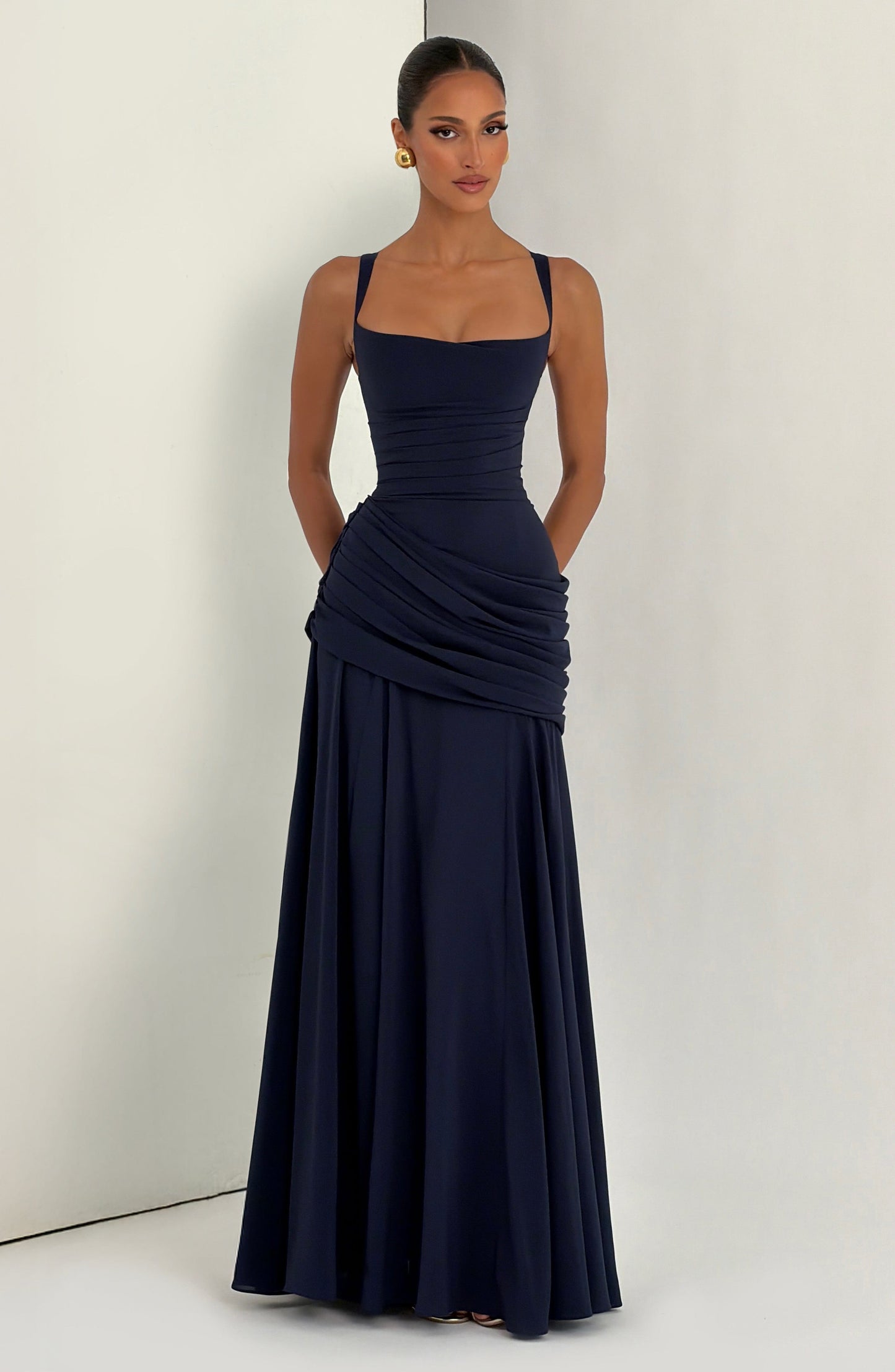Sura Maxi Elbise – Lacivert