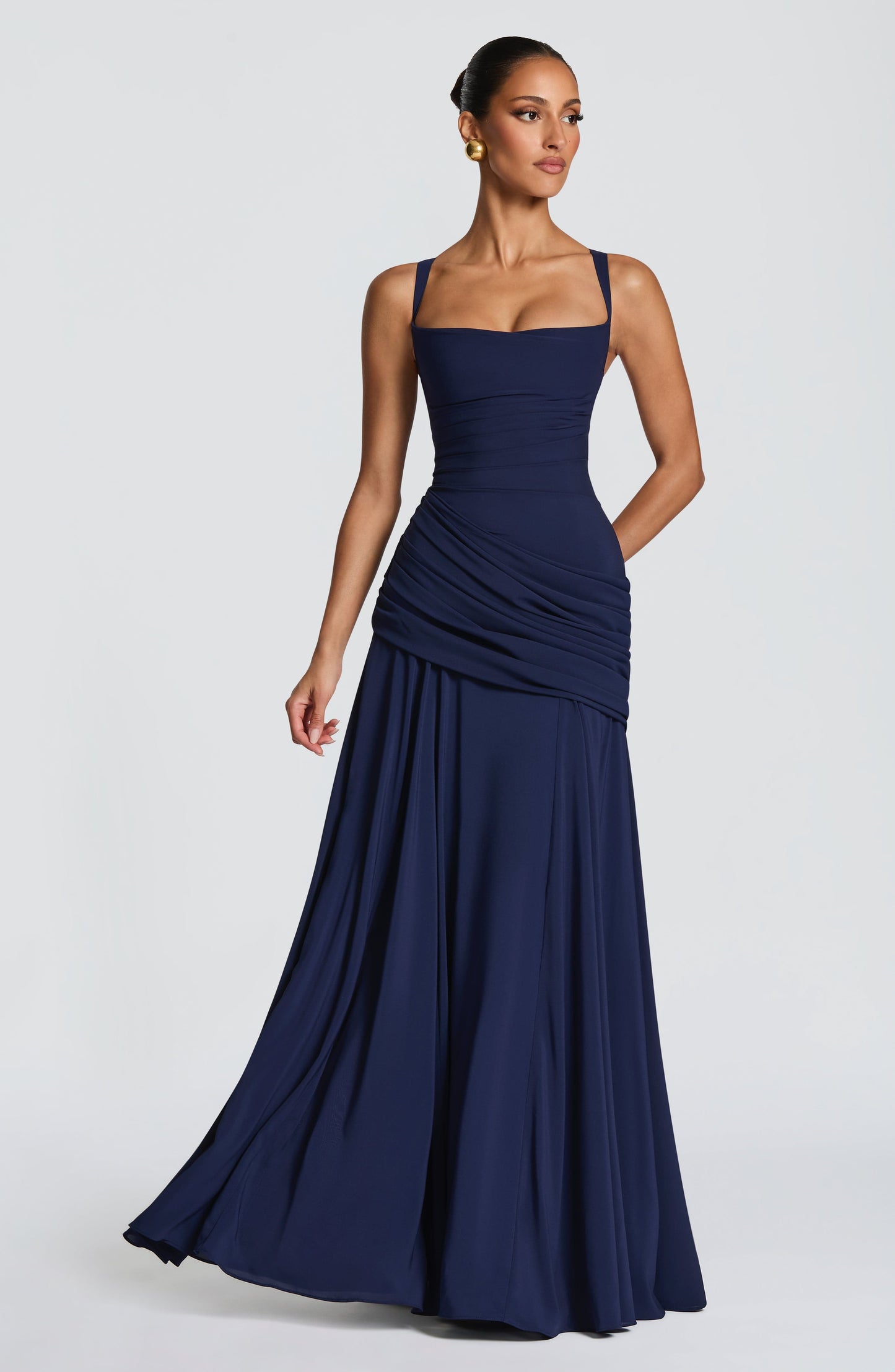 Sura Maxi Elbise – Lacivert
