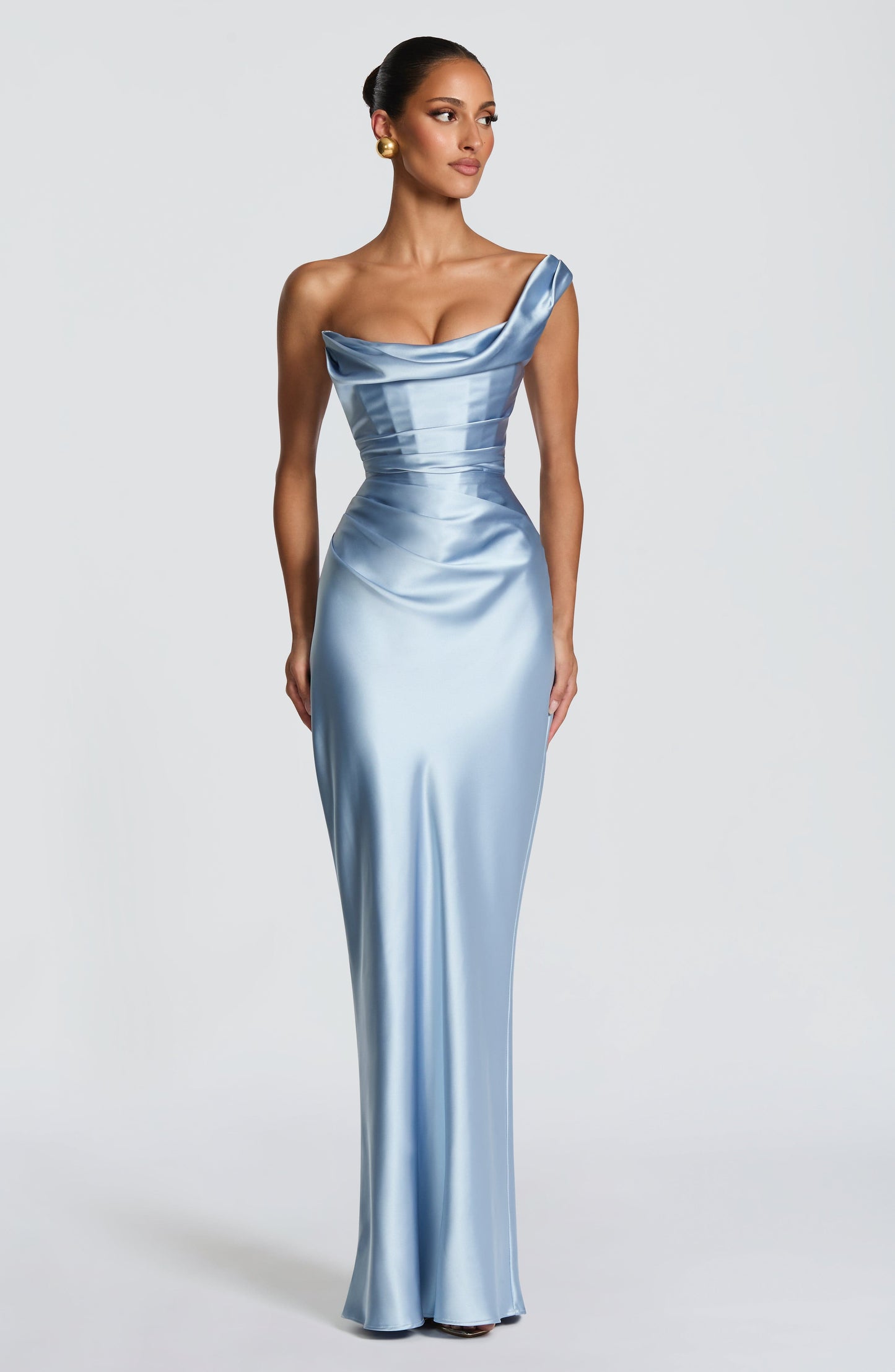 Thalassa Maxi Elbise – Buz Mavisi