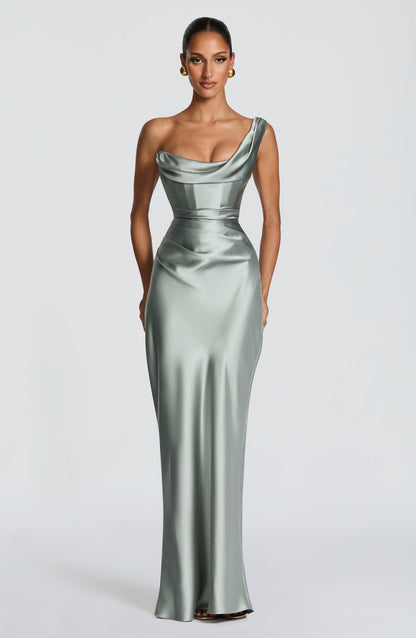 Thalassa Maxi Elbise – Adaçayı Yeşili