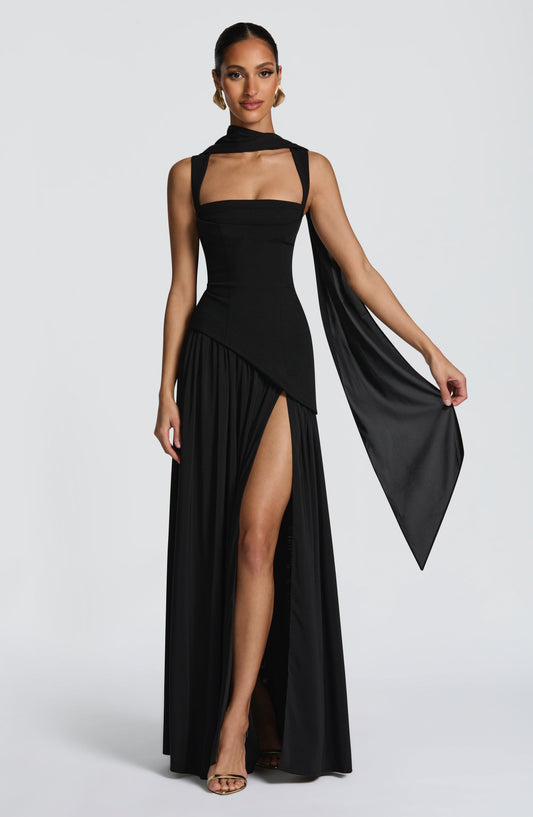 Tullulah Maxi Elbise – Siyah