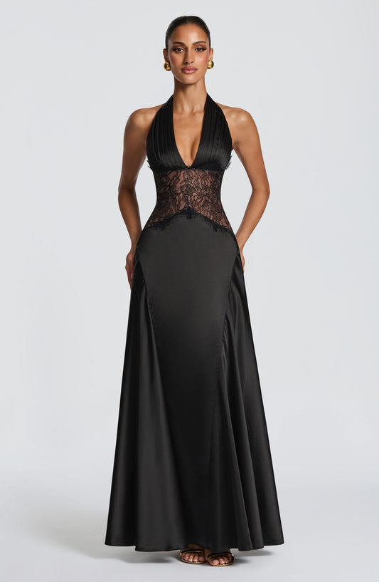 Virella Maxi Elbise – Siyah
